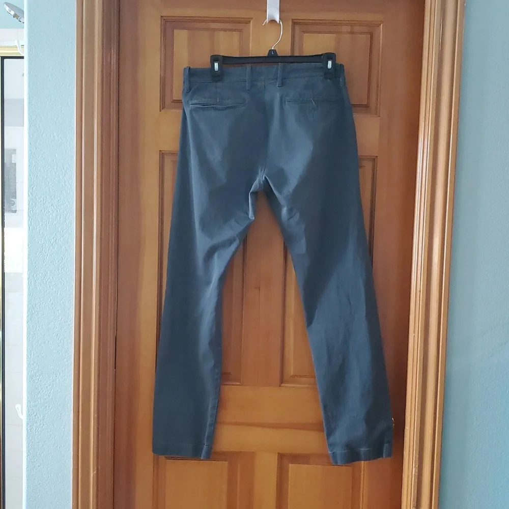 J Crew Mens Teal Gray Stretch‎ 484 Slim Straight Fit Chino Pants Size 31x32